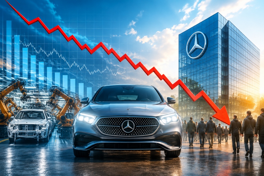 Κραχ στη Mercedes: Καταρρέει ο γερμανικός κολοσσός – Βουτιά 45% στα κέρδη, «αιμορραγία» δισ., απλήρωτοι 90.000 εργαζόμενοι