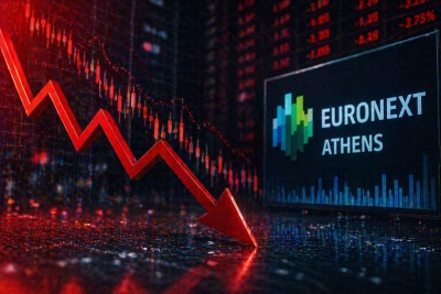Mε τράπεζες -3% και Credia -11% λόγω discount, το ΧΑ -0,89% στις 2.485 μον. - Προσοχή στη στήριξη των 2.458 - 2.438 μον.