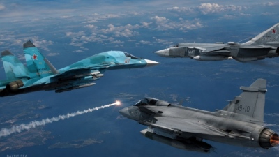 Baltic Sea region on edge as intense air encounter between Russian Su 34 and Swedish Gripen jets narrow avoids shoot down triggering NATO alert