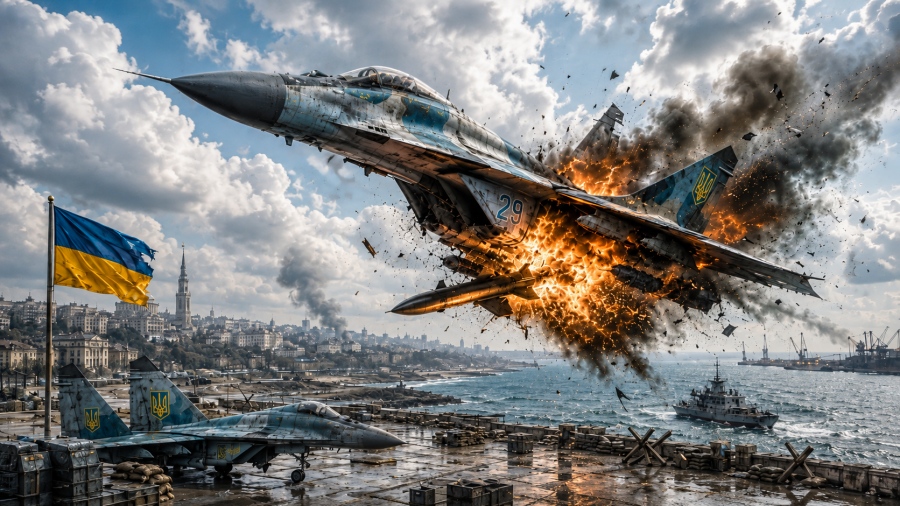 Πρωτοφανής συντριβή MiG29 στην Οδησσό - Κόλλησε ο πύραυλος και έγινε έκρηξη… εν πτήσει - Σαπάκια τα ουκρανικά μαχητικά