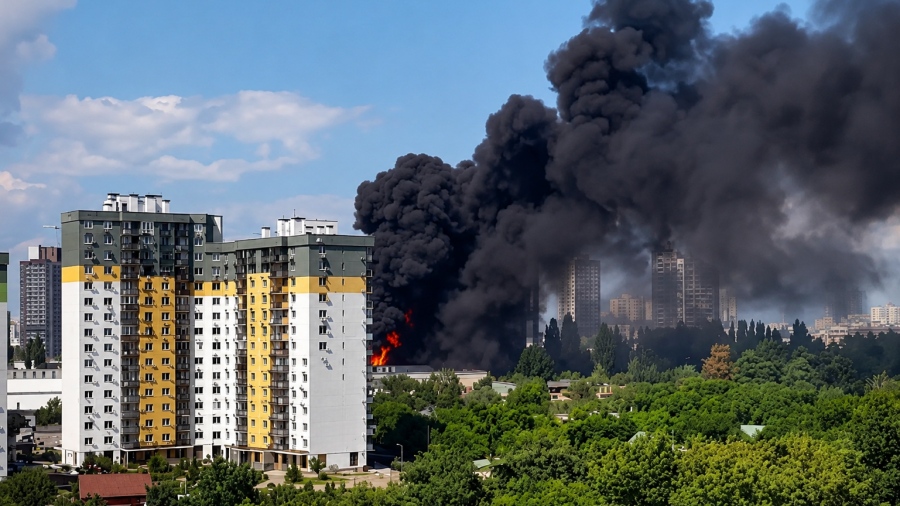 Περίεργη εξέλιξη στο Κίεβο - Μεγάλες πυρκαγιές ξέσπασαν σε αποθήκες χωρίς... να έχουν προηγηθεί ρωσικά πλήγματα (vid)