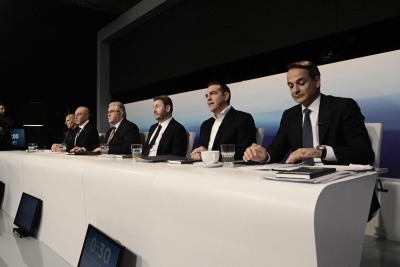 Άνευρο και χωρίς ουσία το debate - Στην γωνία ο Μητσοτάκης, ενωτικός ο Τσίπρας, εκνευρισμένος ο Ανδρουλάκης