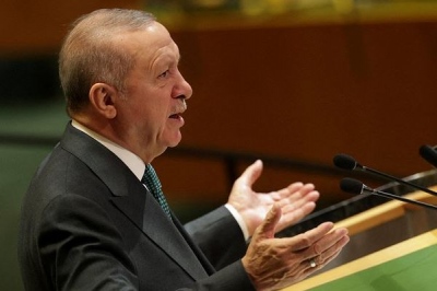 Προκάλεσε αίσθηση - O Erdogan είχε στον ΟΗΕ ειδικό νερό από την Τουρκία για λόγους ασφαλείας