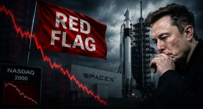 Το απόλυτο… red flag: Τρόμος στις αγορές για τη φούσκα της SpaceX του Elon Musk – Γιατί «δείχνει» επώδυνο κραχ όπως το 2000