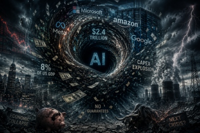 Η μεγάλη λεηλασία από την  AI – Επενδύσεις 2,4 τρισ. δολάρια στις ΗΠΑ σε υποδομές που θα  τροφοδοτήσουν τη  μεγαλύτερη φούσκα στην Ιστορία