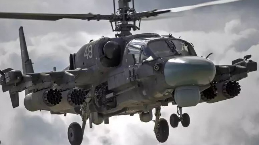 Για πρώτη φορά χρησιμοποιήθηκε το επιθετικό ελικόπτερο Ka-52M στη ζώνη της Βόρειας Στρατιωτικής Περιφέρειας