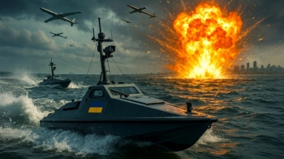 Alert in Romania - Ukrainian sea drone exploded at the port of Constanta - Three more detected (vid)