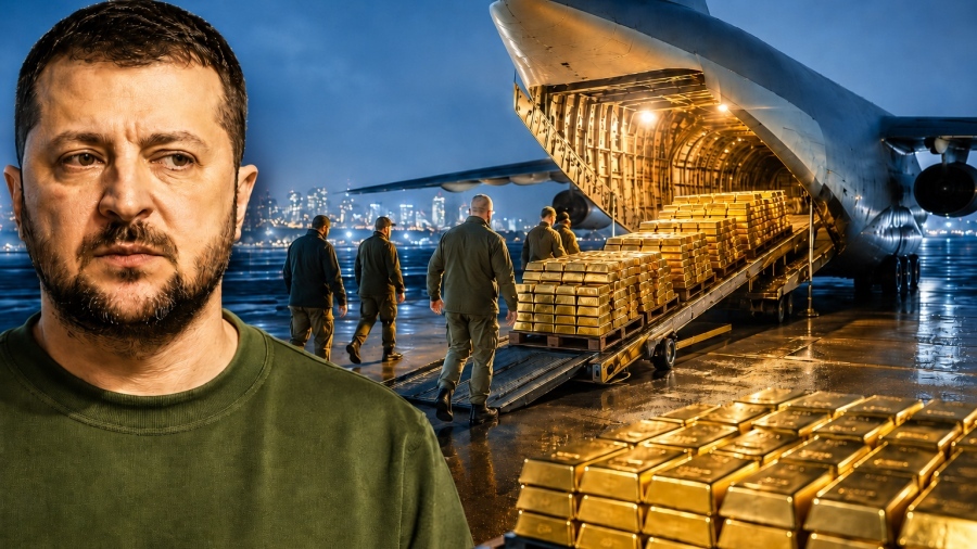 Zelensky emptied Ukraine’s treasury – 27.3 tons of gold on a secret flight to an unknown destination