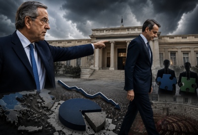 Ο Σαμαράς «πατάει» στο 8% και διώχνει Μητσοτάκη από Μαξίμου – Χάθηκε η βάση του 25% για ΝΔ, θέλει 2 εταίρους για 151 βουλευτές