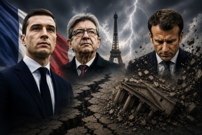 Political earthquake in France... the big battle between Bardella and Mélenchon is coming - The center is collapsing along with the Macronists