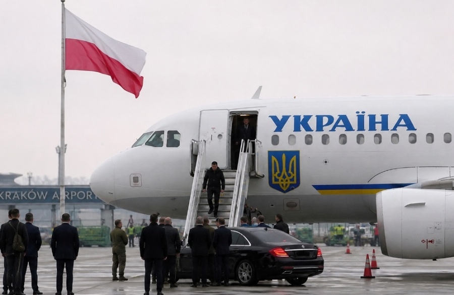 Zelensky's aircraft thriller as unusual flight path and loops used to bypass Poland