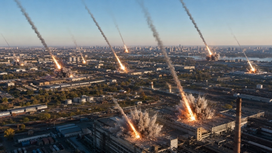 Russia unleashes massive missile barrage on Kyiv as Ukraine responds with 700+ drone raid