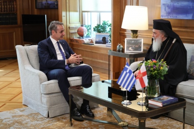 Πατριάρχης Ιεροσολύμων στη συνάντηση με Μητσοτάκη: Ο Trump σύντομα θα είναι στην Ελλάδα – Σκοπός η προστασία των Χριστιανών της Ανατολής