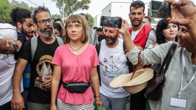 Greta Thunberg από το «Ελ. Βενιζέλος»: Μπροστά στα μάτια μας εξελίσσεται μια γενοκτονία