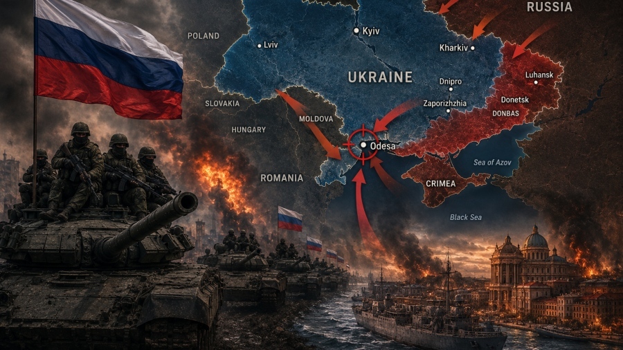 Russians sweeping forward taking 260 sq km in 5 days – Ukraine trembles for Odesa, Germany 