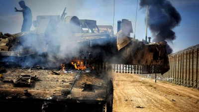 Κόλαση στον Λίβανο - Η Hezbollah πυρπόλησε ισραηλινό Merkava στη Kfarshouba