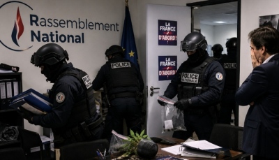 Uproar in France as police raid National Rally offices amid accusations of lawfare against patriots