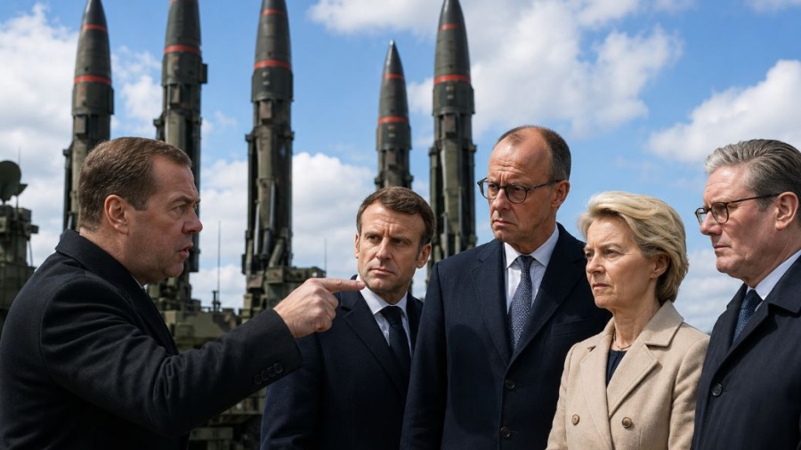 Τρομακτικό μήνυμα Medvedev - Απειλεί Macron, Merz, von der Leyen και Starmer: «Αυτό είναι μόνο η αρχή» (vid)