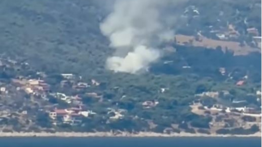Λήξη συναγερμού στη Σαλαμίνα: Χωρίς ενεργό μέτωπο η πυρκαγιά σε δασική έκταση στα Σελήνια
