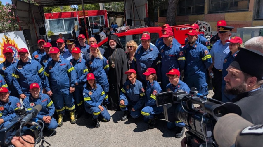 Η Αρχιεπισκοπή Αμερικής δώρισε όχημα στο Εθελοντικό Πυροσβεστικό Κλιμάκιο Πεντέλης