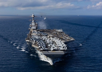 US aircraft carrier USS Gerald R. Ford returns battered after 326 grueling days at sea trailing a 58,000-mile nightmare for 4,700 sailors