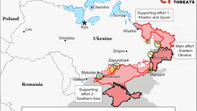 Institute for the Study of War: Η Ρωσία ετοιμάζει μεγάλη επίθεση σε Izyum, Luhansk με 60.000 στρατιώτες, θα κρατήσει 2-3 εβδομάδες