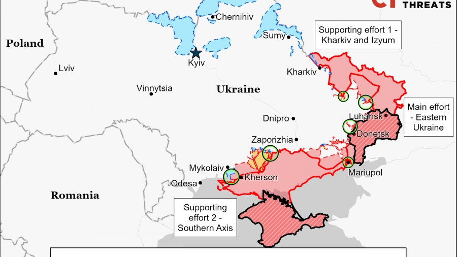Institute for the Study of War: Η Ρωσία ετοιμάζει μεγάλη επίθεση σε Izyum, Luhansk με 60.000 στρατιώτες, θα κρατήσει 2-3 εβδομάδες
