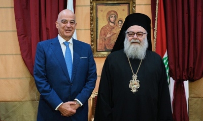 Δένδιας στη συνάντηση με τον Πατριάρχη Αντιοχείας: Μεγάλη η  σημασία του Πατριαρχείου για την ελληνορθόδοξη παρουσία