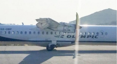 Φωτιά στον κινητήρα αεροσκάφους της Olympic Air στη Νάξο λίγο μετά την απογείωση