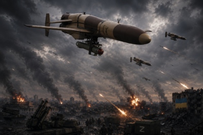 Russia bloodies Ukrainian front and shatters rear with all-new Geran-5 jet missile drone while AFU cut off Crimea