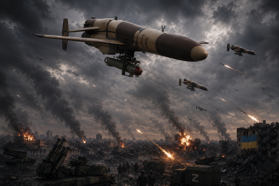 Russia bloodies Ukrainian front and shatters rear with all-new Geran-5 jet missile drone while AFU cut off Crimea