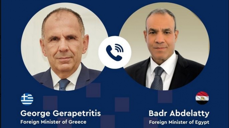 Τηλεφωνική επικοινωνία Γεραπετρίτη με τον Αιγύπτιο υπουργό Εξωτερικών - Στο επίκεντρο Λιβύη, Γάζα, διαπραγματεύσεις Ιράν- ΗΠΑ