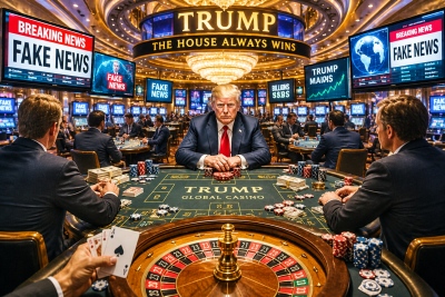 Βρώμικο παιχνίδι στο παγκόσμιο καζίνο του Trump: Πώς με fake ειδήσεις κάποιοι βγάζουν δισεκατομμύρια γεμάτα αίμα