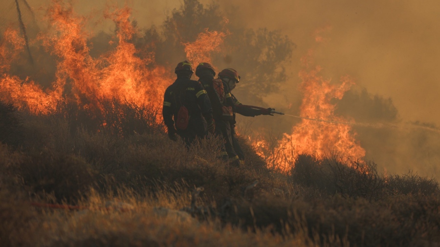Φωτιά στη Θεσσαλονίκη - Μεγάλη επιχείρηση της Πυροσβεστική, στη μάχη και εναέρια μέσα - Εστάλη μήνυμα από το 112