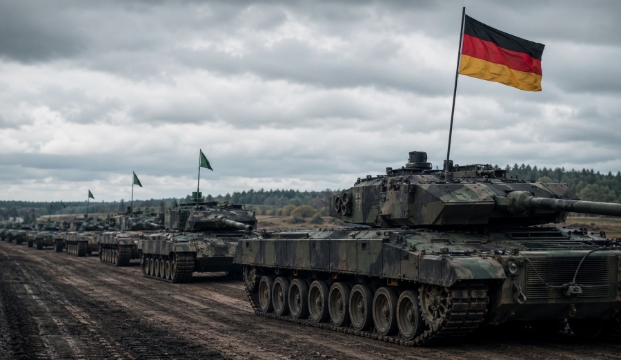 Germany wants revenge for World War II defeat by building Europe's strongest military, threatening France and Poland