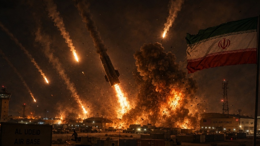 Κόλαση - Μαζικό πυραυλικό χτύπημα IRGC σε βάση  ΗΠΑ στο Κουβέιτ - Τρομερό: Οι Αμερικανοί έριξαν βόμβα 907 κιλών στο Ιράν
