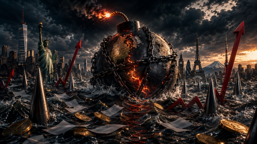 «Σκάει» η βόμβα του παγκόσμιου χρέους... ΗΠΑ, Ευρώπη και Ιαπωνία «πνίγονται» στο ακριβό χρήμα – Στα ύψη το κόστος κρατικού δανεισμού