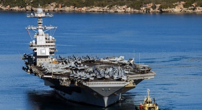 Συναγερμός στη Σούδα για ιρανικά αντίποινα - Κινεζικοί δορυφόροι παρακολουθούν κοντά στην Κρήτη το αεροπλανοφόρο USS Gerald Ford